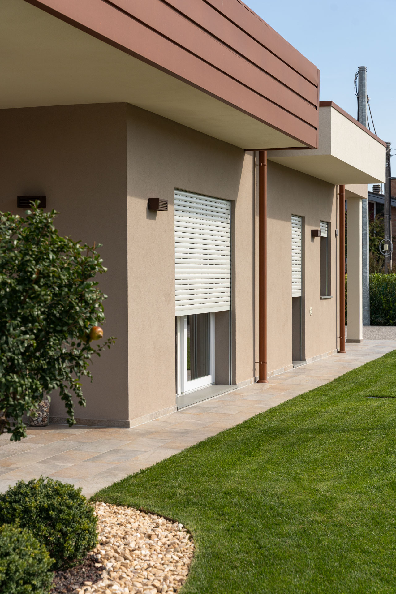 Facciata della residenza NZEB